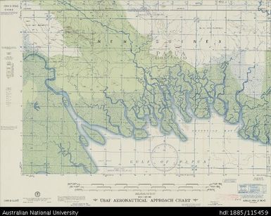 Papua New Guinea, New Guinea, Aidia, Aeronautical Approach Chart Series, Sheet 988 D-III-G, 1957, 1:250 000