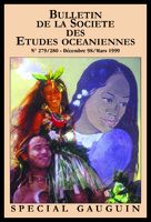 Bulletin de la Société des Études Océaniennes numéro 279-280