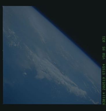 STS054-95-031 - STS-054 - Earth observations