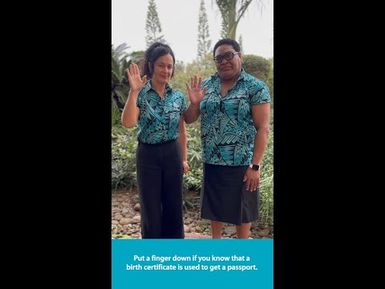 Civil registration in the Pacific: Put a finger down