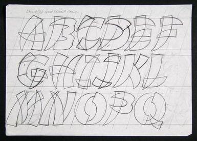 Churchward Chinajap Exbold Italic Sketch