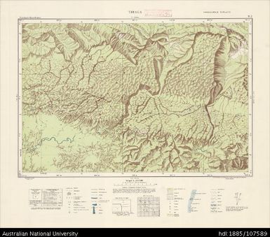 Indonesia, Western New Guinea, Tiraga, Series: Nederlands-Nieuw-Guinea, Sheet 9-J, 1957, 1:100 000