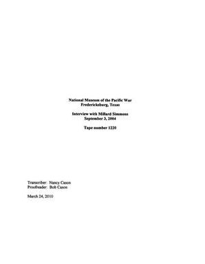Oral History Interview with Millard Simmons, September 3, 2004