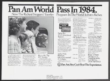 Pan Am World Pass In 1984.