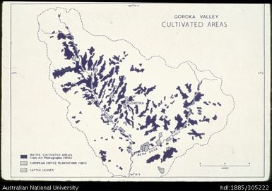 Goroka Valley cultivated areas map