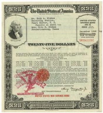 [Twenty-Five Dollar Savings Bond]