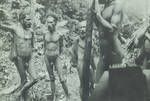 Iuris, Border Mountains, vistors to camp, Green River, [Papua New Guinea], 1954