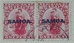 Stamps: New Zealand - Samoa One Penny