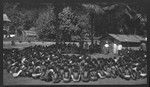 Hookworm lecture, probably to group of plantation workers