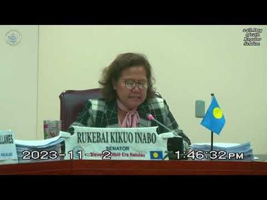 Palau National Congress | 11th OEK, The Senate 24th Day of 12th Regular Session