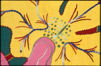 Tivaevae tataura (orchid pattern), by Vaine Papa (detail)