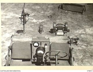 WUNUNG PLANTATION, NEW BRITAIN. 1945-01-29. ONE OF THE SPECIAL WORKSHOP JEEPS OF THE 264TH LIGHT AID DETACHMENT. THESE JEEPS WERE DESIGNED BY NX129614 CAPTAIN K.M. LOWN, OFFICER IN CHARGE, AND ARE ..