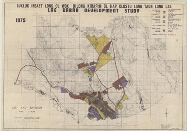 Lukluk insaet long ol wok bilong kirapim ol hap klostu long taon Lae Lae urban development study.: 1975 (Sheet TRP. 2/22.E)