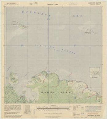 Special map Admiralty Islands (Labahan Island , front)