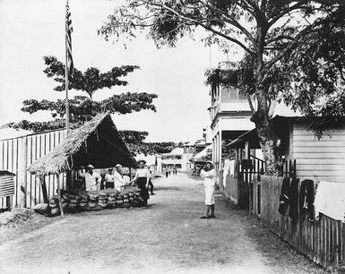 American guard post in Apia, Samoa