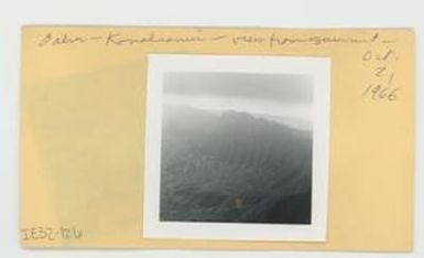 [Mount Kōnāhuanui view from summit in Hawaii, envelope IE32-126]