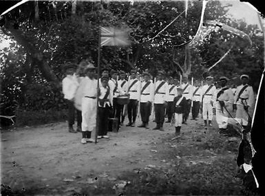 Saluting the flag