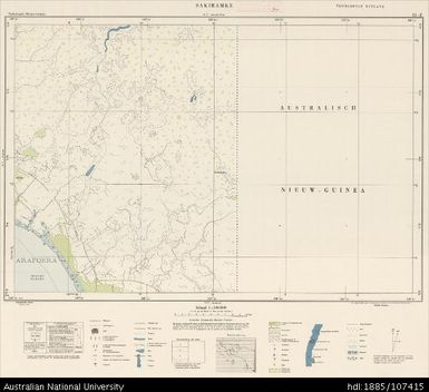 Indonesia, Western New Guinea, Sakiramke, Series: Nederlands-Nieuw-Guinea, Sheet 31-Z, 1955, 1:100 000