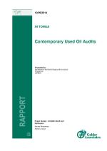 Contemporary used oil audits in Tonga