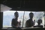 Tsembaga: view out Rappaports' window, Nimine, Peluwai, Mautipaiwai (l-r)