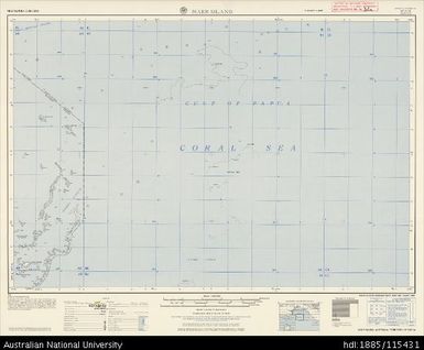 Papua New Guinea, Maer Island, Series: AMS T504, Sheet SC 55-5, 1962, 1:250 000