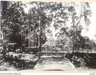 LAE, NEW GUINEA. 1944-02-18. THE BRIGADIER GENERAL STAFF OFFICES AND QUARTERS AT HEADQUARTERS, NEW GUINEA FORCE