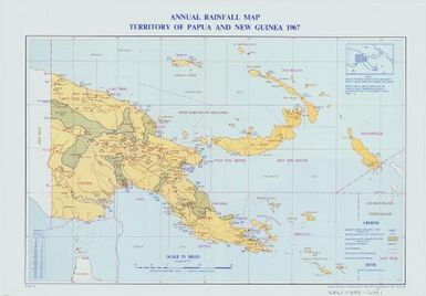 Annual rainfall map, Territory of Papua and New Guinea (Recto 1967)