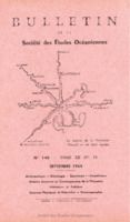 Bulletin de la Société des Études Océaniennes numéro 148