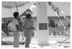 President Sokomanu unveiling of stone remaining the park.