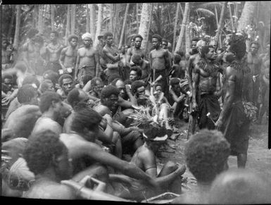 Large group of men, New Guinea, ca. 1929 / Sarah Chinnery