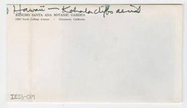 [Kohala cliffs in Hawaii, envelope IE23-014]