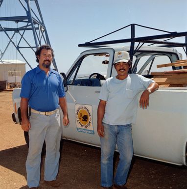 MOD-OA4 WIND TURBINE PERSONNEL IN KAHUKU OAHU HAWAII