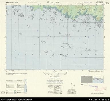 Papua New Guinea, Admiralty Islands, Peli NW, Series: AMS T893, Sheet 3550 II NW, 1:25 000, 1958