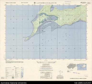 Papua New Guinea, Admiralty Islands, Langembulos Island NE, Series: AMS T893, Sheet 3749 IV NE, 1:25 000, 1959