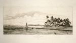 Meryon, Charles 1821-1868 :Oceanie; ilots a Uvea (Wallis); peche aux palmes, 1845. Voyage du Rhin. C.M. pt. 1863.