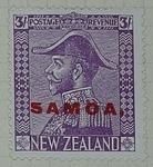 Stamp: New Zealand - Samoa Three Shillings