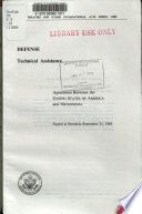 Defense, technical assistance : agreement between the United States of America and Micronesia, signed at Honolulu September 21, 1989