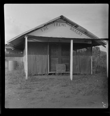 The Irene Bakery sign saying closed till next boat, Lae, Papua New Guinea