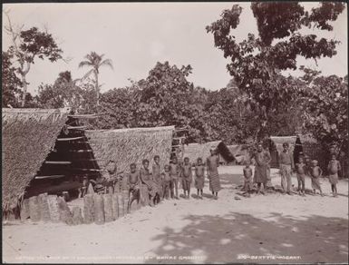 Men and children in the village of Nerinignam, Motalava, Banks Islands, 1906 / J.W. Beattie