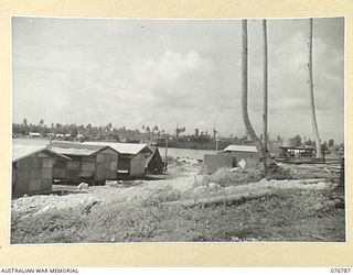 MADANG, NEW GUINEA. 1944-10-31. THE OFFICER'S LINES OF THE RAN ADMINISTRATION STAFF