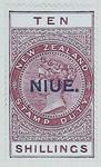 Stamp: New Zealand - Niue Ten Shillings