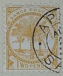 Stamp: Samoan Two Pence