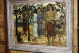 French Polynesia, painting by Paul Gauguin at Paul Gauguin Museum Tahiti
