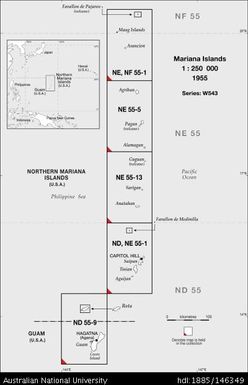 Mariana Islands INDEX, 1:250 000, W543, 1955
