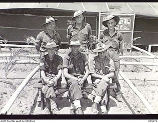 RABAUL, NEW BRITAIN, 1945-12-19. AUSTRALIAN ARMY EDUCATION SERVICE INSTRUCTORS OF 31/51ST INFANTRY BATTALION