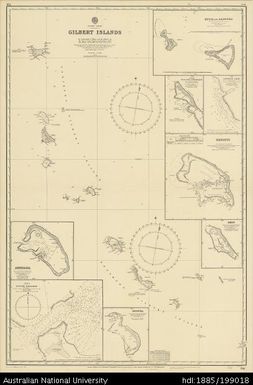 Kirabati, Pacific Ocean, Gilbert Islands, Admiralty Chart, Sheet 731, 1955, 1:1 780 000