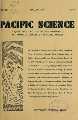 Pacific science