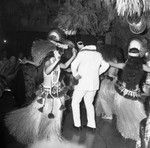John Floyd dancing at a luau, Los Angeles, 1971