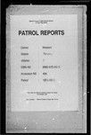 Patrol Reports. Western District, Rouku, 1955 - 1956