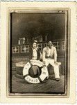 George Nakano and unidentified woman at port in Hawaii